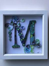 Free printable block letter style alphabet stencils. Quilled Letter M Paper Quilling Designs Quilling Paper Craft Paper Quilling Cards