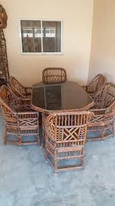 There are people who like to buy round dining tables online in pakistan. Antique Glass Top Rattan Dining Table With 6 Chairs For Sale 8000 Angeles City Philippines Buy And Sell Marketplace Pinoydeal