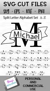 The high resolution 300dpi png whole split & monogram apples free clipart files with transparent backgrounds are perfect for digital scrapbooking, teaching materials, and other. Full Split Letter A Z Svg Monogram Alphabet Set With Banners Sponsored Splitletters Splitmonogram Splitlette In 2020 Lettering Free Monogram Fonts Cricut Monogram