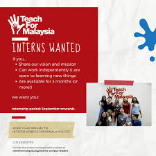 We train and support our fellows who teach and collaborate with other. Teach For Malaysia On Twitter Calling All Potential Changemakers Are You Interested In Gaining Work Experience While Creating A Positive Impact We Are Looking For Highly Motivated Individuals Who Share Our Vision