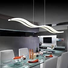 Lightinthebox Acrylic Led Pendant Light Wave Shape Chandeliers Modern Island Dining Room Lighting Fixture With Max 40w Chrome Finish 3400 Lm Light Source Warm White Voltage 90 240v Bulb Included Amazon Com