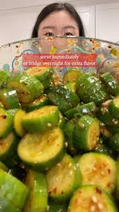 Spicy korean cucumber salad (oi muchim) is a refreshing banchan that only requires a few ingredients and takes less than 10 minutes to make! Pin On Om Nom
