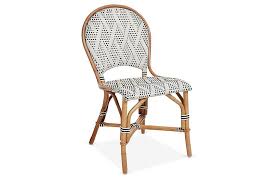 Margot Bistro Chair Ivory Black Alfresco Dining Outdoor Essentials Outdoor One Kings Lane Bistro Chairs Indoor Rattan Furniture Outdoor Wicker Chairs