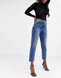 These boast of straight legs, which are perfect for wearing with boots. Topshop Straight Leg Jeans In Mid Wash Asos