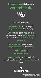 What's the german word for where? How To Say Do You Understand In German Clozemaster