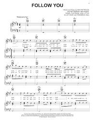 Follow you is a song by american band imagine dragons. Imagine Dragons Follow You Sheet Music Notes Chords Download Printable Pdf 480777 Score