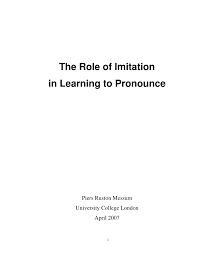Howtopronounce.com is a free online audio pronunciation dictionary which helps anyone to learn the way a word or name is pronounced around the world by listening to its audio pronunciations by native speakers. Pdf The Role Of Imitation In Learning To Pronounce