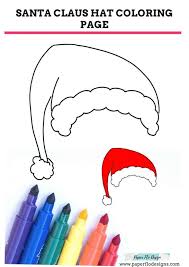 Print this coloring page and fill each one with distinct colors. Santa Hat Coloring Page Simple Printable Sheet Paper Flo Designs
