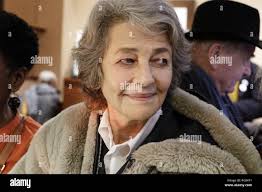 Paris, France. 28th Jan, 2019. Charlotte Rampling actress interviewed by  Michel Ciment during the 19th Art and Technique Meetings Paris Cinema