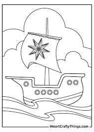 A boat in deep water coloring page. Ships And Boats Coloring Pages Updated 2021