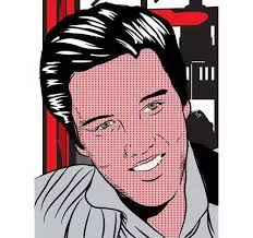 Elvis Presley Lichtenstein Style Pop Art