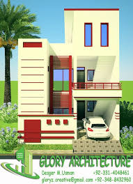 25x45 House Plan Elevation 3d View 3d Elevation House Elevation Glory Architecture Town House Plans House Plans House Elevation