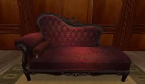 Second Life Marketplace Authentic Victorian Chaise Lounge In Wine Red Velvet Lederliege, leather bed, chaise longue, daybed cream white black braun red.