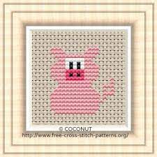 The 9 free cross stitch and back stitch alphabets provided by the spruce crafts will get you started making your own personalized cross stitch designs. Pig Free And Easy Printable Cross Stitch Pattern Counted Cross Stitch Patterns Free Cross Stitch Patterns Simple Cross Stitch