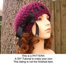 Vintage Womens Crochet Beret Crochet Pattern Pdf Ladies Crochet Hat Cap DK  Light Worsted 8ply Pdf Instant Download