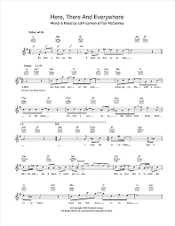The Beatles Here There And Everywhere Sheet Music Pdf Notes Chords Pop Score Easy Piano Download Printable Sku 77483
