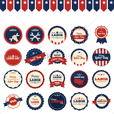 Labour day has its origins in the labour union movement in the united states in the 19th century. Set Of Labor Day Icons Vector Image 1544344 Stockunlimited
