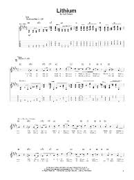 Lithium Sheet Music Nirvana Guitar Tab