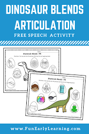 Dinosaur R Blends Articulation Speech Activity For Preschool And Kinder Speech Activities Speech Therapy Activities Articulation Preschool Speech Therapy