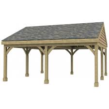 The timber carport classic 3m x 6m is a part of our new range of carports and is convenient lean to canopy kits. 2 Bay Carport With Low Pitch Gable End Roof