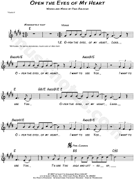 Paul Baloche Open The Eyes Of My Heart Sheet Music Leadsheet In E Major Transposable Download Print Lead Sheet E Major Sheet Music