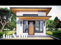 Small House Design 4x4 16 Sqm Youtube Small Modern House Plans Small House Design Small House Design Plans