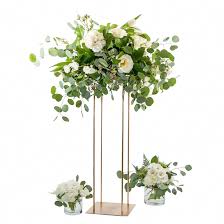 Florist Tall Gold Metal Stand Rental Weddingflorists Wedding Table Centerpieces Wedding Table Flowers Flower Centerpieces Wedding