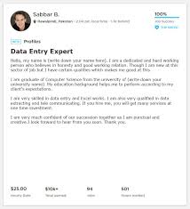 There is a huge demand for trained professionals in the field. Data Entry Cover Letter Sample For Upwork 2021 Webson Job