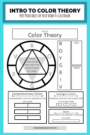 Students should mix their own colors. Printable Color Wheel An Intro To Color Theory For Kids The Kitchen Table Classroom Color Theory Color Theory Worksheet Color Wheel
