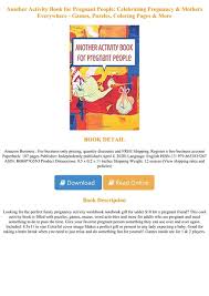Download and print these barbie pdf coloring pages for free. Download Pdf Another Activity Book For Pregnant People Celebrating Pregnancy Mothers Everywhere Games Puzzles Coloring