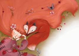 Fox Girl Poster Con Illustrazioni Illustrazioni Illustrazione Animali