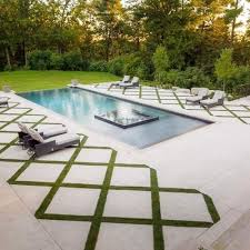 18 Interesting Pool Deck Ideas To Introduce Into Your Backyard Page 2 Of 4 Concrete Pool Backyard Pool Landscaping Concrete Backyard