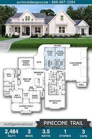 Pinecone Trail House Plan Multigenerational House Plans Multigenerational House Farmhouse Plans