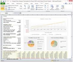 break even analysis template for excel 2013 with data driven