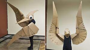 Cardboard Pterodactyls Are The Perfect Jurassic World Halloween Costumes Pterodactyl Costume Cardboard Costume Halloween Costumes