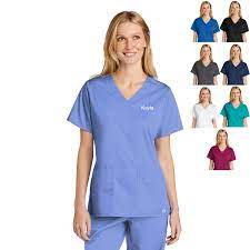 Personalized Womens Scrubs Top With Custom Embroidered Text Or Etsy Uk