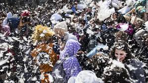 Since pillows are usually soft, injuries rarely occur. International Pillow Fight Day