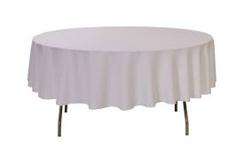 Determining the ideal size of tablecloth is a quick and simple process, and instructions are included below that will help you decide how low your tablecloth should extend. 90 Inch White Polyester Round Tablecloths For Weddings Bridal Tablecloths