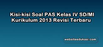 Kisi Kisi Pas Kelas 4 Kurikulum 2013 Tahun 2020 2021 Websiteedukasi Com
