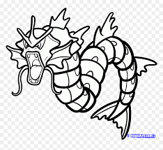 Gyarados (no.130) gyarados coloring page, generation i pokemon of type water and flying. Gyarados Pokemon Coloring Pages Transparent Png Gyarados Png Download Vhv