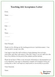 I would like to thank you for the opportunity to work at company name. Job Acceptance Letter Template Format Sample Example