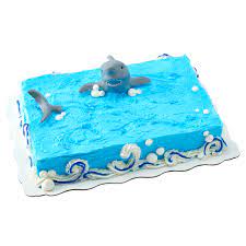 Walmart cake orders can be placed in your local walmart's bakery department by filling out walmart cake order form and turning it in to your nearest walmart bakery department. Shark Attack Sheet Cake Walmart Com Walmart Com