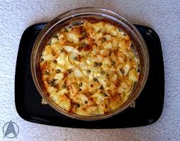 Can be made with leftover ham pieces as well for a scalloped potatoes type casserole. Food Replicator Miles O Brien S Potato Casserole