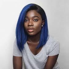 Black And Blue Bob Wig Short Bob Wig Blue Colodo Human Hair Wigs For Black Women Short Bob Wigs Wig Hairstyles Bob Lace Front Wigs