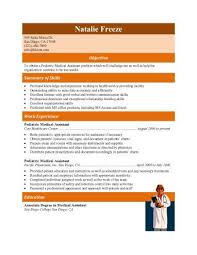 Medical Assistant Resume Examples Experienced Pediatric
