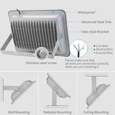 Also, wall mounting hardware devices. 6000 6500k Wall Light For Garden Yard Rooftop Square Playground Factory 800lm Outdoor Flood Light Daylight White Ip65 Waterproof Landscape Security Lights 10w Led Outdoor Floodlight Flood Spot Lighting Lighting