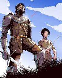 Because nobody 𝑒𝑣𝑒𝑟 suspects the butterfly — aryastarkart: Arya  Stark and the Hound by