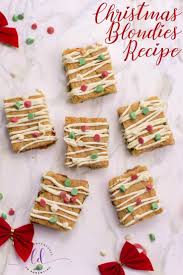 Best Christmas Blondies Recipe Recipe Blondies Recipe Christmas Food Christmas Chocolate