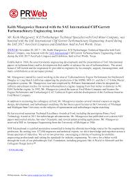 Keith Miazgowicz Honored with the SAE International Cliff Garrett...