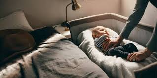 The safest spot for infant sleep is on a firm surface such as a crib or bassinet without any soft bedding, bumpers or pillows. Ultimate Guide To Room Sharing With Your Baby Gear You Need